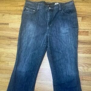Eddie Bauer Women’s 8 Gray Jeans Denim Coton Botcut Leg Western Baggy Stretch